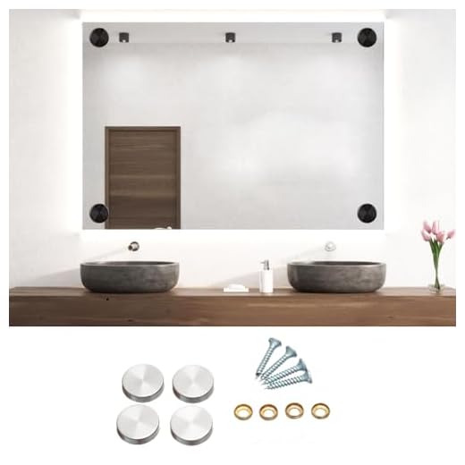 Stainless Steel Mirror Fixing Screws with Decorative Caps - Furniture Hardware Fasteners(30mm,Silver)