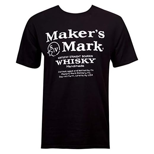Maker's Mark Miljövänlig logotyp svart t-shirt, Svart, S