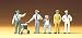 Workers Mailman, Cop, Sailor, Soldier & Engineer HO Scale Preiser Models