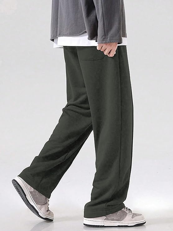 Image of GRECIILOOKS Men's Lycra Cargo Track Pants - Loose Fit Joggers for Men | Korean Style Travel & Lounge Wear with Pockets (Available in Plus Size)