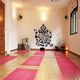 DigTour WallArt Ganesh Wall Decal Vinyl Wall Sticker Room Art Decor Bedroom Ganesh Elephant GOD OM Yoga Buddha Mandala Ganapati £¨Small,Black
