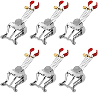6 Pcs Trumpet Lyre, Silver Lightweight Trumpet Marching Lyre Clamp on Clarinet Lyre Music Holder for Marching Band Instruments