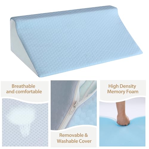 Almohada cuña de espuma post cirugía para alivio de tobillo y piernas 4