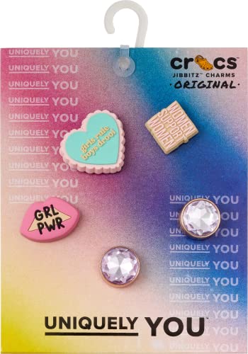 Image of Crocs Unisex-Adult Jibbitz Girly Bling Multi Pack, Gold Shoe Charms, Celebrate Women, 5 Pack