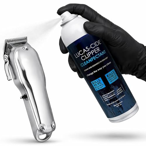 LUCAS-CIDE Clipper Cleaner Disinfectant and Lubricating Spray for Clippers and Blades - 16 Fl Oz
