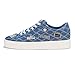 KARL LAGERFELD Women's Cate Pins Lace up Sneaker, Blue, 8