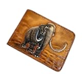 Mastodon, Mammut, Elephant Safari, African Elephant, RFID Protected Men's Bifold Wallet, Genuine leather wallet, Biker Wallet, Embossed wallet, Leather Purse, Handmade wallet, Airbrush Art, Custom wallet, Personalized wallet