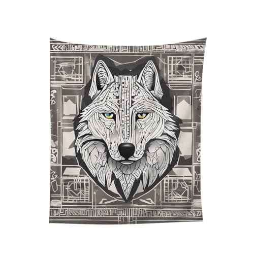 Tenture murale loup SHuWeiD textile doux de qualité supérieure construct03 - 2