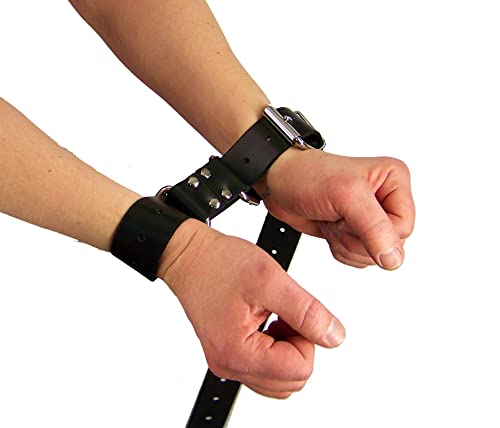 Preimum Leather Bondage Hobble Belt - Wrist, Ankle BDSM Restrains also functions as Fashion Belt3