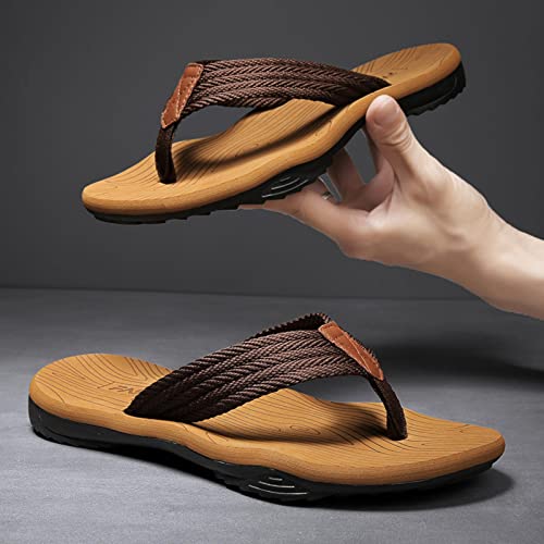 Sandalias flip-flops de hombre para verano con suela espesada casual 5