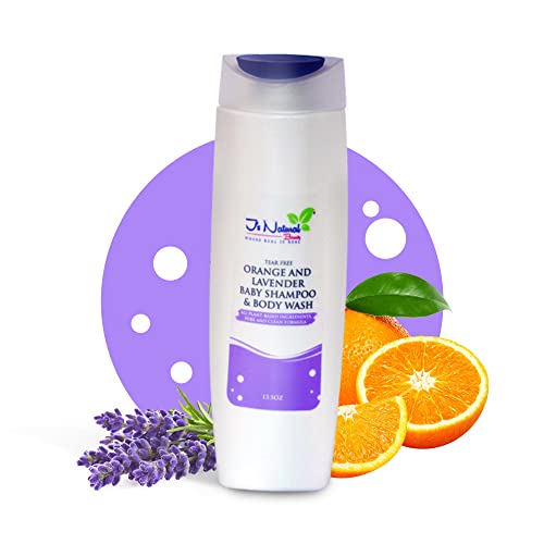 J's Natural Beauty Where Real Is Real Tear-Free Body Wash And Shampoo, Newborn Baby Essentials With Tea Tree, Orange And Lavender, Baby Shampoo And Baby Wash 13.5 Oz #TOP6