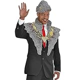 SUIT YOURSELF Coming to America Prince Akeem Costume Accessory Supplies for Adults, Include a Hat, Stole, and Necklace, Multicolor, One Size