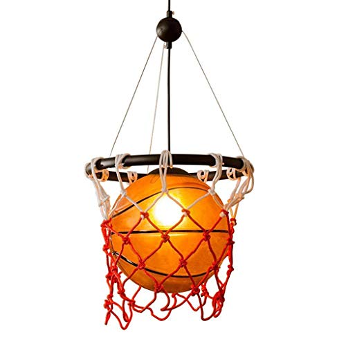 Retro Basketball Kronleuchter Kreative Persönlichkeit Restaurant Bar Tisch Stadion Shop Sport Thema Kunst Lichter DIY Braid Basketball Net Deckenleuchte Cover