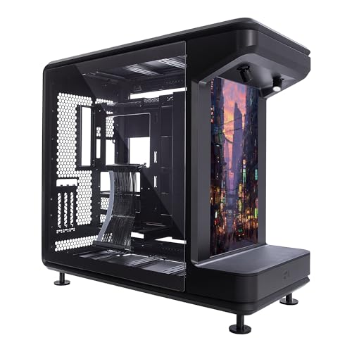 Cooler Master MasterFrame 360 Stage LCD ATX Mid-Tower PC Case – Front Showcase Stage with Spotlight & LCD Display, Supports 430mm GPUs & 360mm Radiators, PCIe 5.0 Ready, Up to 12x120mm Fans, USB-C