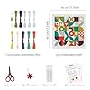 FREEBLOSS 11CT Cross Stitch Kit Cross Stitch Craft Kit with Stitching Guide for Beginners Memphis Geometry Stamped Embroidery Set Crossstitch Wall Hanging Set 17.7x17.7inch #1