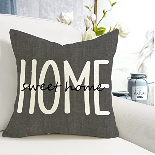 Ycoll Farmhouse Pillow Covers 18X18 Set Of 4 Throw Pillow Covers Rustic Linen Decorative Pillows Square Cushion Covers For Home Decor #TOP4