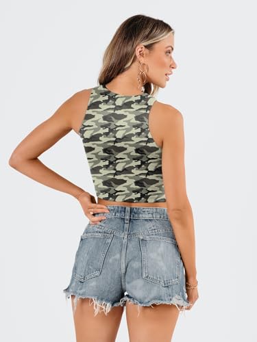 Image of EFAN Womens Sexy Sleeveless Double Lined Crop Tops Workout Cute Tight Racerback Tank Tops Summer Clothes Teen Girls 2025