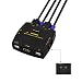 Produktbild JideTech KVM Switch 2 Displayport 4K @ 60Hz 4: 4: 4, KVM USB Umschalter Unterstützt Audiomikrofon sowie drahtlose Maus und Tastatur,mit 2 DP und USB Kabeln