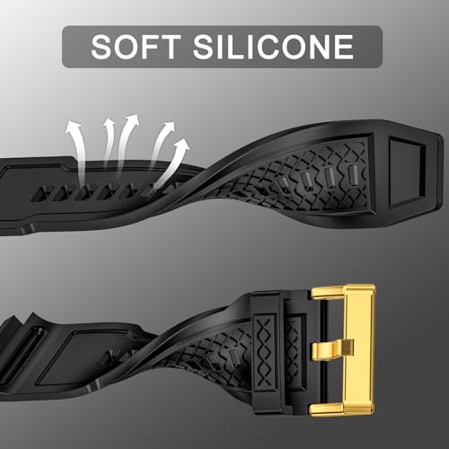 SUPLINK for アップルウォッチ バンド 44mm 42mm, ステンレス ケース アップルウォッチ バンド メンズ 長さ調節, iWatch Apple Watch Series SE(3/2/1)/6/5/4/3/2/1 に対応, ゴールド