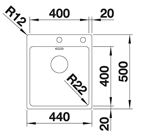 BLANCO ANDANO 400-IF/A | Edelstahl Spüle | Einbauart: Einbau von Oben & Flächenbündig | für 45 cm breite Unterschränke | Widerstandsfähig gegenüber Kratzern | Großes Beckenvolumen