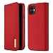 DUX DUCIS Genuine Leather Wallet Case for iPhone 11, Shockproof Flip Folio Wallet Cover with Card Slots, Magnetic Closure, Kickstand for iPhone 11 (Red)