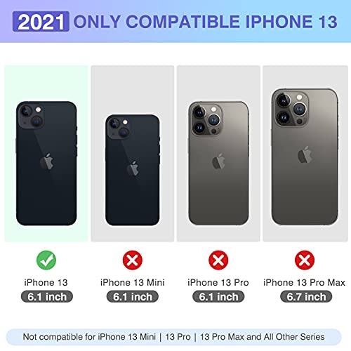 MILPROX Compatible with iPhone 13 Case (2021), Glitter Sparkly Shiny Bling Rubber Gel Shell Cases 3 Layers Shockproof Protective Bumper Cover for iPhone 13 6.1"【2 Cameras】 2021-Pink by MILPROX - Image 7