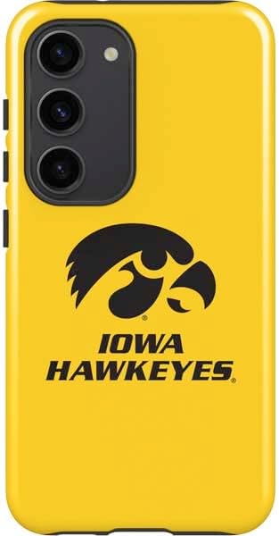 Skinit Pro Phone Case Compatible with Galaxy S23 - Officially Licensed University of Iowa Hawkeyes Chevron Print Design