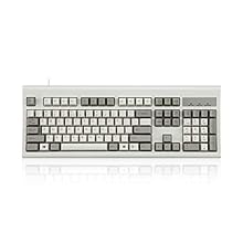 FULL-SIZE RETRO KEYBOARD - Classic gray/white keyboard color to give the old school vibes looking like the original IBM keyboard; Dimensions: 17.95 x 6.65 x 1.34 inches CABLE MANAGEMENT SYSTEM - Easy cable arrangement to keep your workspace organize ...