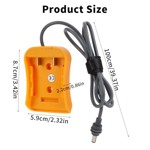 100cm DW-Batterie-Adapter für Starlink-Mini, 20V-zu-DC-Netzteil-Lade-Adapter für Starlink-Mini-Zubehör 18AWG-Stromkabel