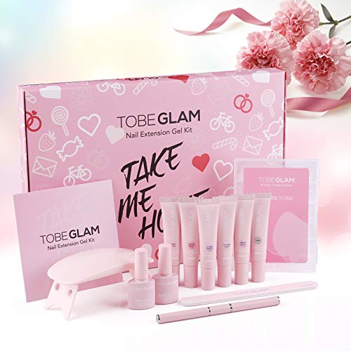 TOBEGLAM 6 colori kit ricostruzione unghie gel
