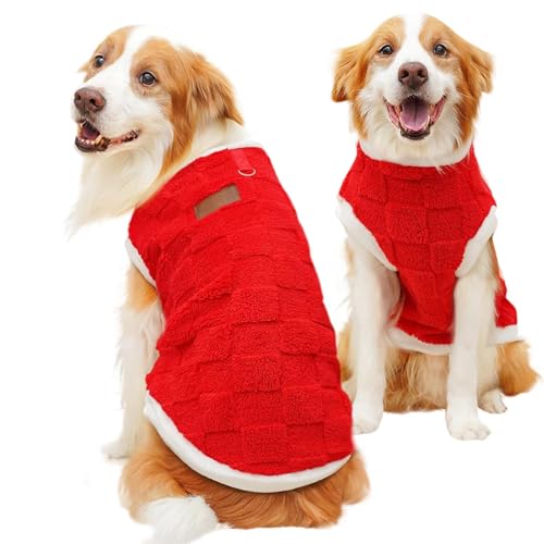 Winterjacke für Hunde, Plüsch, für kaltes Wetter, Katzenmantel, Pyjama, Hundeweste für mittelgroße...