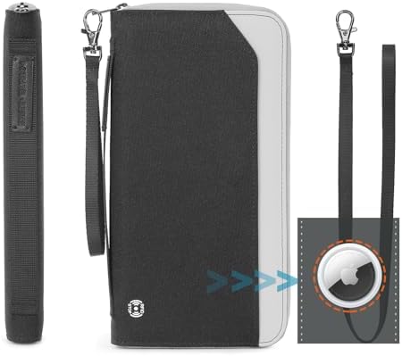 Similarbe RFID Passport Wallet - Multi-functional Anti-Theft Travel Wallet With Zipper, Black