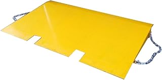 49'' x 86'' Shipping Container Loading Ramps 16,000lbs Loading Capacity Heavy Duty Cargo Container Ramp w/Two Chains