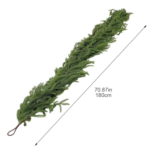 Guirlande de pin artificiel souple 180 cm pour decoration interieure de Noel - 5