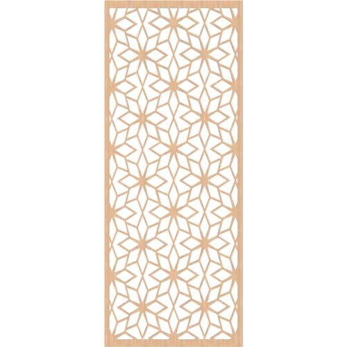 Image of Lake Decorative Pierced Fretwork Wood Wall Panels, 27 3 /8 inchW x 69 3 /8 inchH x 1 /4 inchT, Hickory