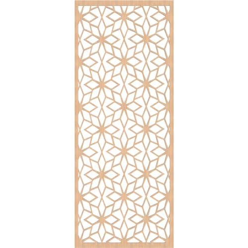 Image of Lake Decorative Pierced Fretwork Wood Wall Panels, 21 3 /8 inchW x 54 3 /8 inchH x 1 /4 inchT, Hickory