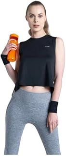 تيشيرت كت نسائي واسع و مريح من Vicino مناسب للتمارين و اللياقه البدنيه بمختلف المقاسات لون اسود