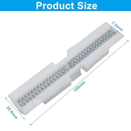 Guía deslizante para puertas plegables, paquete de 2 unidades, color blanco, montaje superior | Material ABS, para puertas plegables de clóset, armarios, gabinetes y puertas de baño miniatura 2