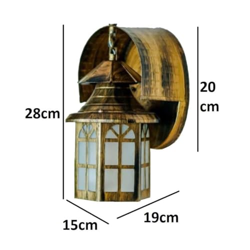 Image of Modern Glass Wall Light | Vintage Brass Finish Wall Sconce | Warm Decorative Wall Lamp for Bedroom, Living Room, Hallway & Bedside