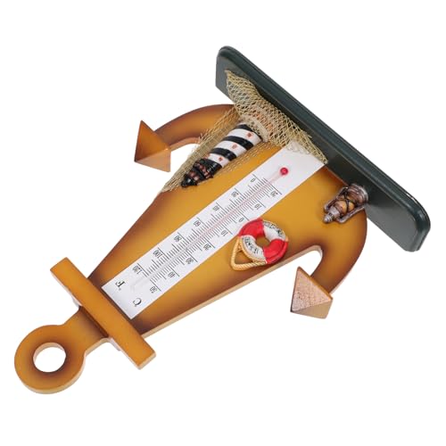 Thermomètre d'intérieur ancre vintage DOITOOL en métal pour table et bureau