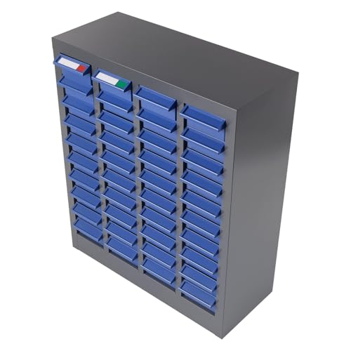 100 Drawers Parts Cabinet Bolt and Nut Tool Storage Cabinet, Nail Bins Tool Storage Cabinets Drawer Benchtop Drawer for Hardware Organization Equipment Shelves Workshop, Grey