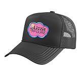 Disney Lizzie McGuire Animated Lizzie Logo Trucker Hat with Adjustable Mesh Back, Black