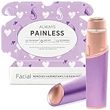 Profeir Facial Hair Removal for Women: Electric Razor for Smooth Skin Painless Trimmer Rechargeable Shaver for Upper Lip Peach Fuzz Chin Pocs Hair at Home Travel Gifts for Women(Purple)