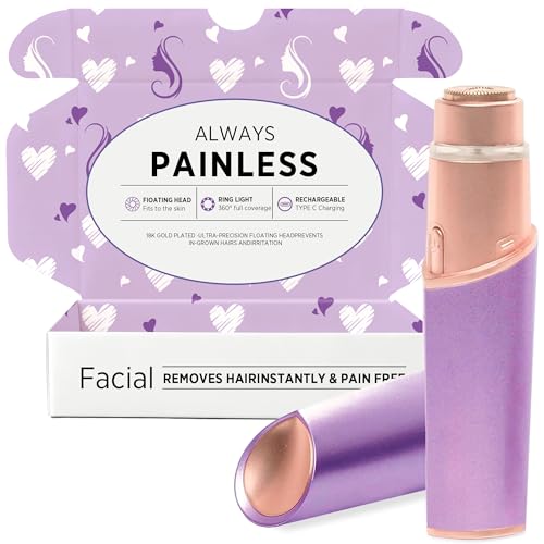 Profeir Facial Hair Removal for Women: Electric Razor for Smooth Skin Painless Trimmer Rechargeable...