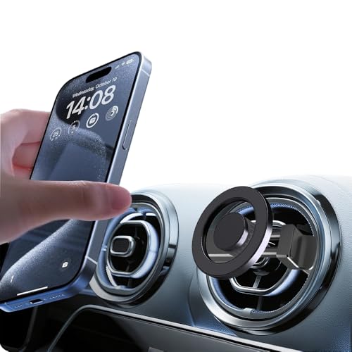 ICAILIN Soporte de teléfono de Coche para Mini Cooper Smart 451 FIAT 500 Berlingo Alaskan Clio Compatible con MagSafe iPhone 12/13/14/mini/pro/pro MAX