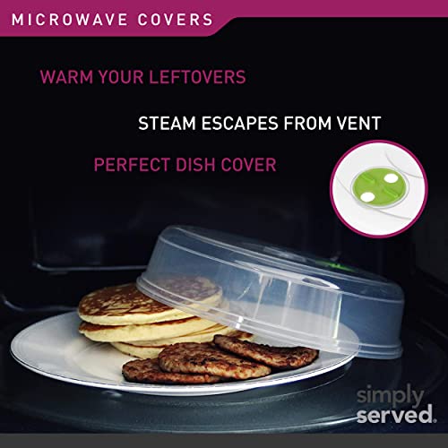 Simply Served Variety Pack Steam Vents Microwave Splatter Covers, Clear #TOP4