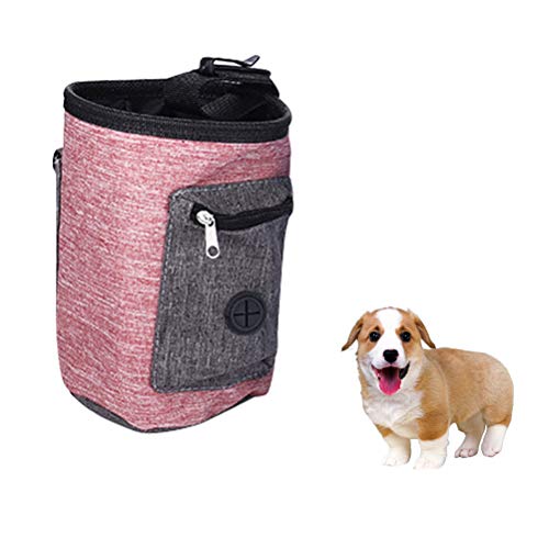 Popetpop bolsa portátil para petiscos para cães, bolsa para viagem para lanches e animais de estimaç