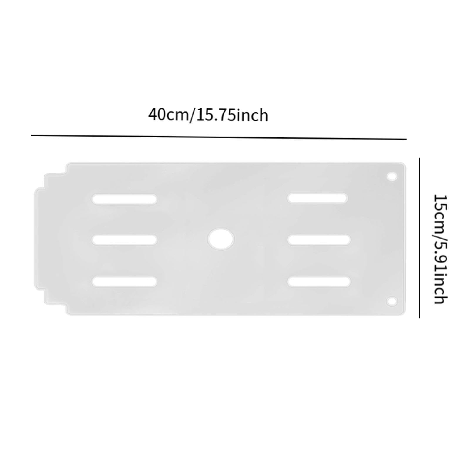 MagiDeal Couvercle d'aquarium avec Trous d'alimentation, Anti-Saut, auvent en Acrylique, 40x15cm