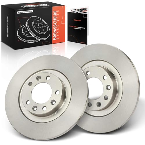Frankberg Brake Disc Set incl. 2x Discs Rear Solid Ø290mm Compatible with 3008 SUV 5008 II C4 Picasso II C5 Aircross Replace# 1609583080,3637360