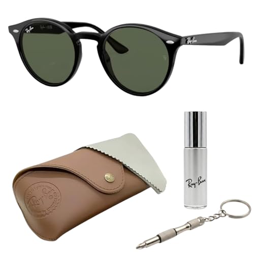 Image of Ray-Ban RB2180 Round Shaped Sunglasses for Men & Women with Official RAYBAN Eyewear Kit